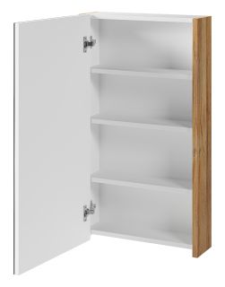 Зеркальный шкаф Misty Ива 45см левый дуб Вотан